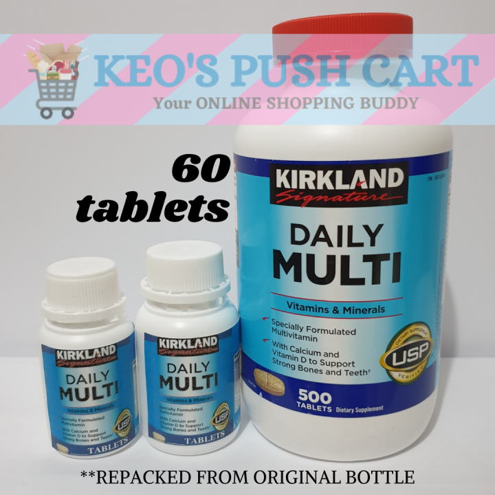 KIRKLAND DAILY MULTIVITAMINS AND MINERALS 60tablets Lazada PH