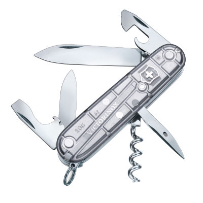 Victorinox มีดพับ Swiss Army Knives (M) - Spartan Silver Tech, Silver Translucent (1.3603.T7)