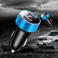 Car Charger For Cigarette Lighter Smart Phone USB Adapter Mobile Phone Charger Dual USB Digital Display Voltmeter Fast Charging