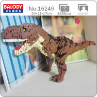 Balody 16249จูราสสิระยะเวลาไดโนเสาร์ซอรัสเร็กซ์มอนสเตอร์ DIY มินิเพชรอิฐบล็อกอาคารของเล่นสำหรับเด็กไม่มีกล่อง