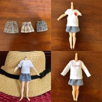 1/12 Scale Female Soldier Figure Clothes Accessories Fashion Long Sleeve /Short Sleeve T Shirt Short Skirt Model for 6 Body