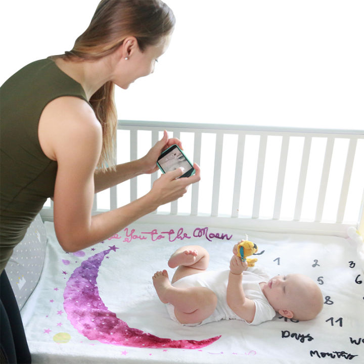 baby-growth-milestone-blanket-photography-background-props-photo-backdrop-cloth-rug-mat-carpet-bath-towel-newborn-wrap-quilt-wub