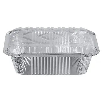 NYHI 50-Pack Heavy Duty Disposable Aluminum Oblong Foil Pans with Lid