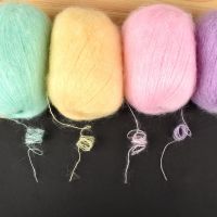 Mohair Yarn Fine Wool Hand Knitting Thread Soft Mohair Knitting Sweater Line Scarf Shawl 60 Angora Mohair 20 Alpaca 20 Nylon