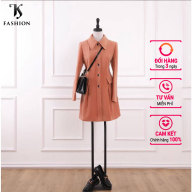 Áo khoác dạ dáng dài, túi hộp, thiết kế thanh lịch Tk Fashion - K208 thumbnail