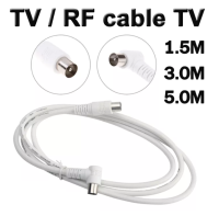 TV RF cable สายอากาศ รับส่งสัญญาณ โทรทัศน์ มีความยาว 1.5/3/5M สายทีวี สายทีวีคอนโด พร้อมส่ง ชีลป้องกันสัญญาณ สายสเถียร