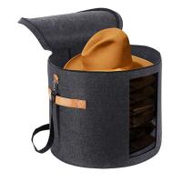 Hat Organizer Box Foldable Hat Travel Case 19 D X 17 H Hat Storage Case with Portable and Visible Design Hat case for Baseball Hats Cowboy Hats Quilt Toys wondeful