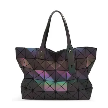 Color Change Rainbow Geometric as Lattice Big Fold Makeup Bag