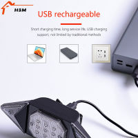 ไฟท้ายรถจักรยานแบบพกพา5โหมด Usb ชาร์จไฟได้รีโมทคอนโทรลไร้สายจักรยานเสือภูเขาเปิดสัญญาณไฟ