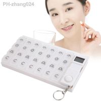 28 Grids Portable Pill Box Weekly 7 Days Plastic Smart Alarms Medicine Pill Case Box Holder Pill Cases With Reminder Timer