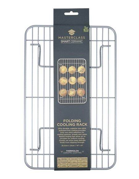 Masterclass Smart Ceramic Non-Stick Folding Cooling Rack, 35.5Cmx23Cmx6 ...