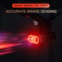 Toptrek Bike Taillight Bicycle Smart Auto Start/Stop Brake Sensing Light IPx6 Waterproof LED USB Charging Bike Rear Light