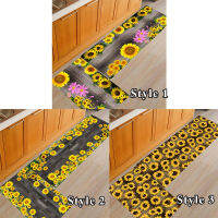 Sunflower Rustic Wood Plank Runner Rug Runner Carpet for Living Room Bedroom Kitchen Bathroom Non-slip Water Absorbent