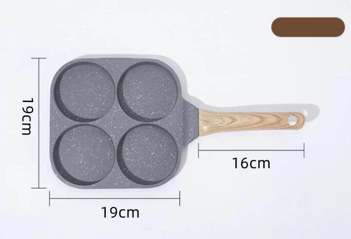 กระทะ-กระทะเคลือบ-กระทะสี่หลุม-กระทะทอดไข่ดาว-4-หลุม-ทอดง่าย-ไม่ติดกระทะ-ทอดไส้เบอร์เกอร์ให้มีทรงสวย-ทำเมนูได้หลากหลาย