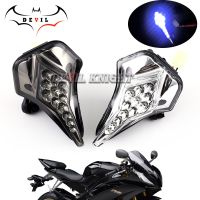 ไฟหน้ารถสำหรับของประดับจักรยานยนต์ด้านหน้ายามาฮ่า YZF R6 2008-2012ไฟหน้าไฟนำแอลอีดีหลอดไฟหน้าไฟตัดหมอก