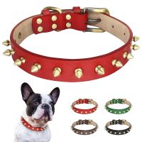 Cool Spiked Studded Dog Collar For Small Medium Dogs Bulldog Adjustable Anti-Bite Dogs Neck Strap Collars Pet Accessories