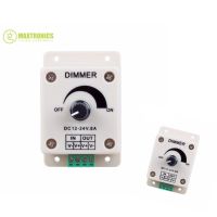❀ New 1pcs DC 12V 24V LED Dimmer 8A Adjustable Brightness Controller Switch Lamp Bulb Strip Driver Single Color Light Power Supply