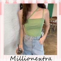 millionextra สายเดี่ยววินเทจ น่ารักผ้าเนื้อดีนุ่ม ยืดหยุ่นมากใส่สบาย เที่ยว แฟชั่น แมทกับกางเกงยีนส์ ทำงาน ทับใน ซัมเมอร์ หน้าร้อน Kiss-8006.040