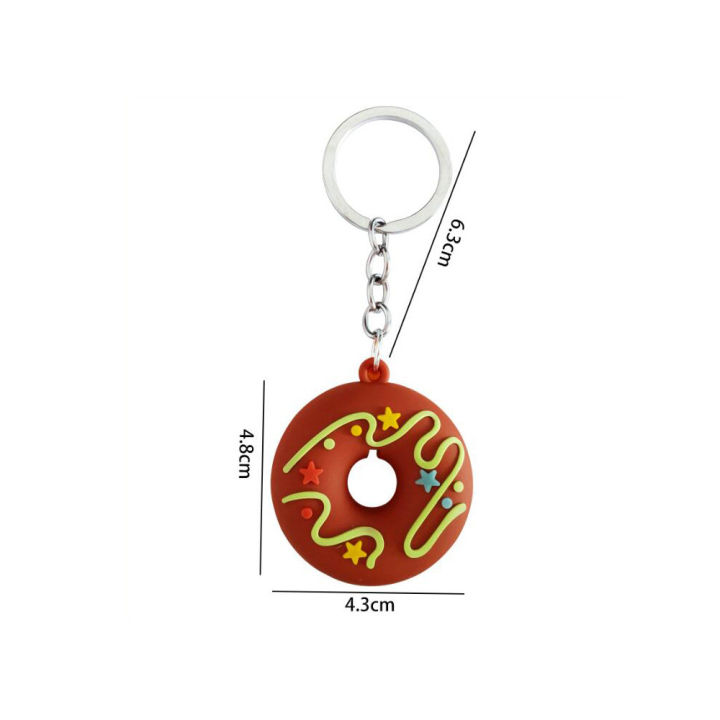 pvc-keyring-pendant-accessories-car-creative-small-cartoon-for-donut