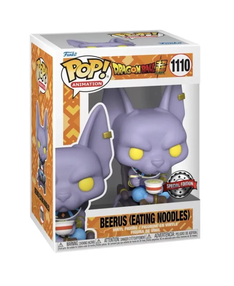 Toystoreshop Animation Dragon Ball Super Beerus (Eating Noodles) (Special  Edition) #1110 Funko Pop Vinyl Figure for Kids Play Collectible New Year  Birthday Gift for Kids 10cm