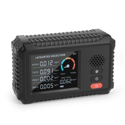 【Popular】 4 In 1 Digital Air Quality Sensor Mini แบบพกพาสำหรับ TVOC HCHO PM2.5 PM10 Home Outdoor Tester Dropshipping