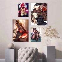 Anime Girl โปสเตอร์ภาพวาดผ้าใบน่ารักสำหรับ Bar/cafe Wall Art Home Room Decor Aesthetic Cuadros-การ์ดสีขาว Design