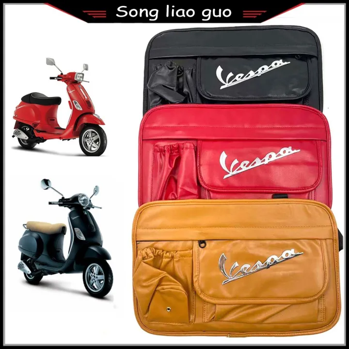 Leather Waterproof Side Bag Tank Bag Glove Bags Storage Bag For Vespa 