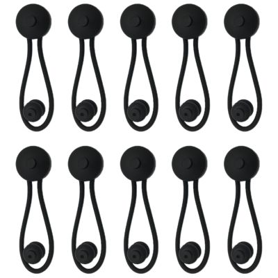 10Pcs Bungee Shock Cord Cover Clips and Lacing Knobs Pull Tie Down Tarp Canvas Knobs for Marine Boat Truck Car RV Cover