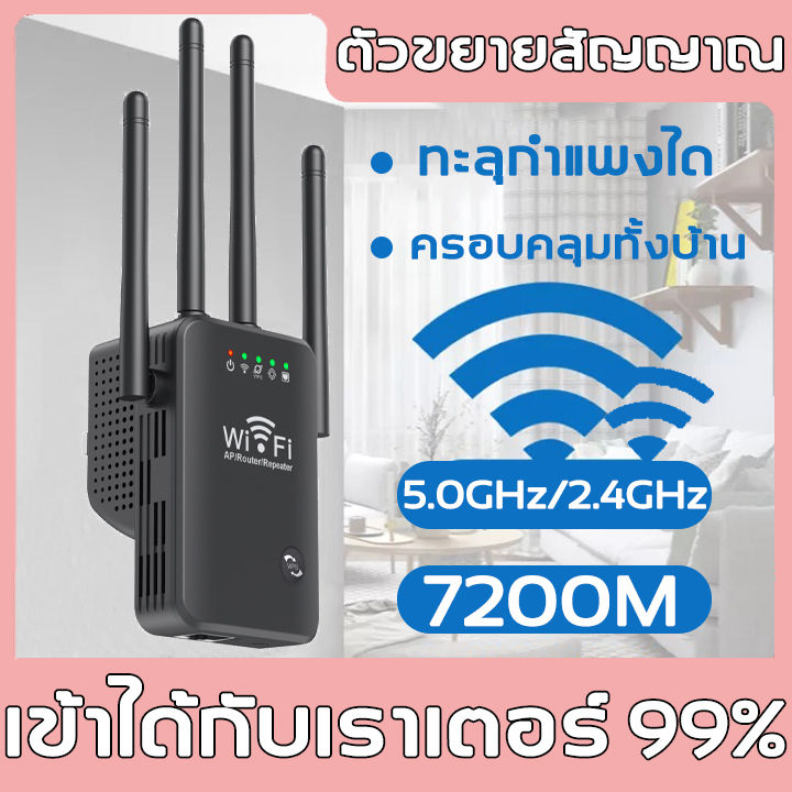 ครอบคลุมสัญญาณ500㎡】 ตัวขยายสัญญาณ Wifi ตัวรับสัญญาณ Wifi ขยายสัญญาณ 4  ตัวมีความเข้มแข็ง สัญญาณ Wifi 1 วินาที ระยะการรับส่งข้อมูล 2000Bps 5G/2.4  Ghz ตัวกระจายWifiบ้าน ตัวปล่อยสัญญาWifi ตัวกระจายWifiบ้าน ขยายสัญญาณ Wifi  Wifi Repeater | Lazada.Co.Th
