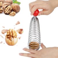 Professional Walnut Tools Creative Metal Spring Nutcracker Open Walnut Artifact Stainless Steel Nut Crackers Open Kitchen Tools