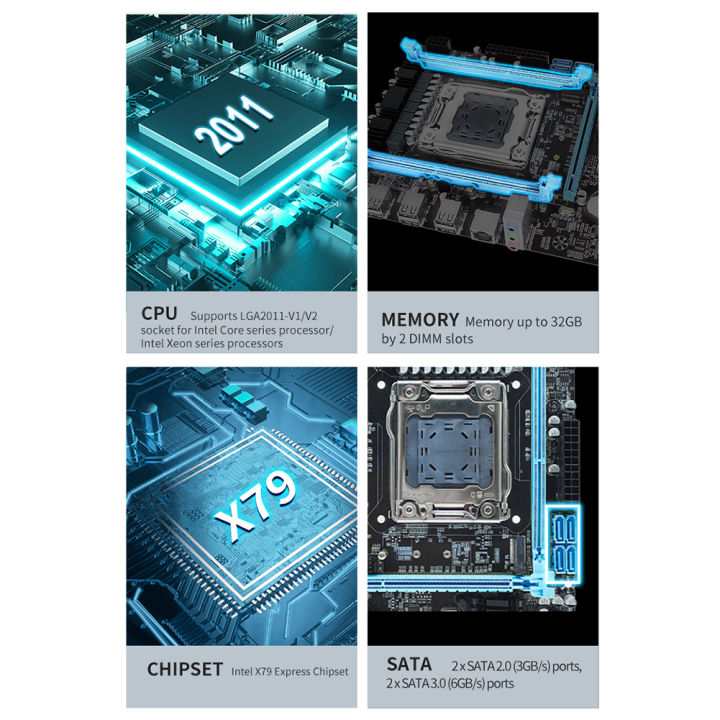 เมนบอร์ด-micro-atx-x79-32gb-หน่วยความจำ-ddr3-lga2011เมนบอร์ดคอมพิวเตอร์1000-mbps-lan-onboard-sata-2-0-m-2-nvme