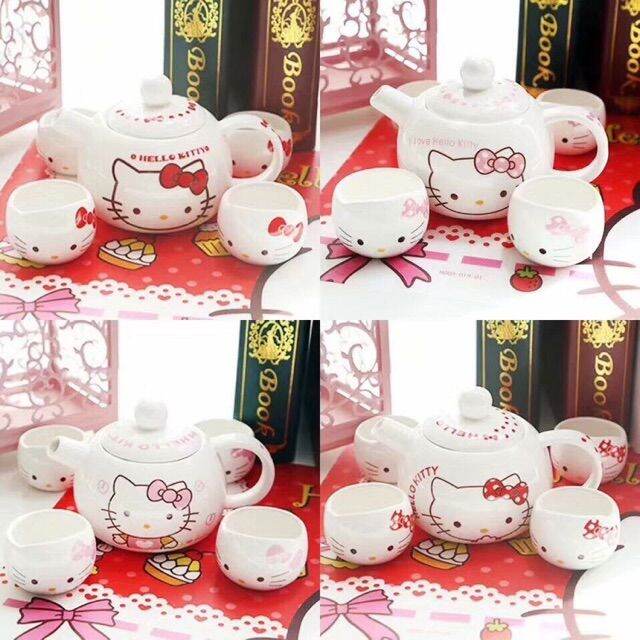 Hello kitty tea cup set 5 in 1 Lazada PH
