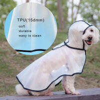 2022 new Pet Raincoat Puppy Four Feet Hooded Transparent Waterproof Teddy Large Dog Rain Out Clothes for Animals