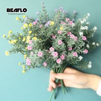 【cw】 1Bouquet/7Branch Fake Flowers Artificial daisy Gypsophila IndoorPlastic Floral Wedding PartyDecoration ！