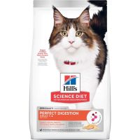 (ส่งทันที) Hills Science Diet Perfect Digestion สูตรแซลมอน อาหารแมว อายุ 1-6 ปี  1.5 กิโลกรัม