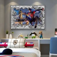 อะนิเมะ Spiderman โปสเตอร์ Avengers Superhero กัปตันอเมริกา Superman Wall Art ไอเดียของขวัญตกแต่งบ้าน