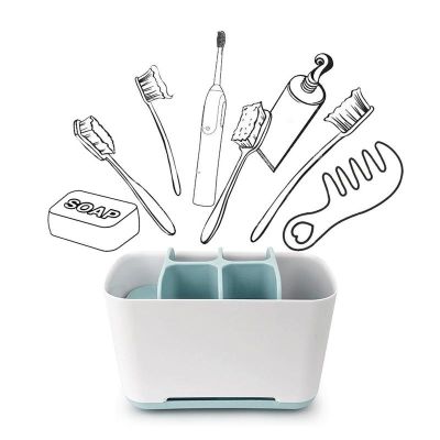 【CW】 1pcs Toothbrush Toothpaste Holder Shaving Makeup Electric Organizer Accessories