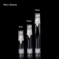 10pcs/lot 5ml/10ml/15ml Transparent/Clear Airless Lotion BottleVacuum Refillable Bottle Plastic Travel Bottle Support Wholesale