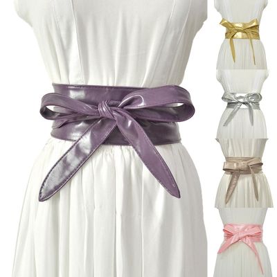 【CC】 Cintura de laço couro falso para mulheres cintura larga feminina cinto renda decoração vestido cintos adultos
