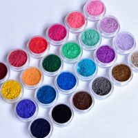 24Colors/Set Nail Flocking Velvet Dust Powder Cashmere Nail Art 24Boxes Pigment Nail Polish Decorations Velvet Powder Dust KR#74 Nail Art  Stickers