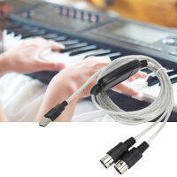 Midi เพื่อสาย USB สายเคเบิลมิดิ้กันสนิมสำหรับเชื่อมต่อเครื่องมือเครื่องเล่นดนตรีอิเล็กทรอนิกส์