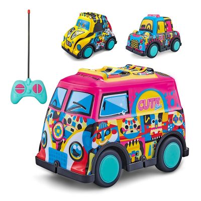 23New Mini Cartoon Graffiti Remote Control Car 4CH Climbing Car RC Car  Electric Car Model Toys For Grils  Boys Birthday Gift