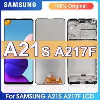 6.5นิ้ว DISPL เดิมเหมาะสำหรับ Samsung Galaxy A21s จอแสดงผล LCD A21s ซ่อมแซมชิ้นส่วนที่มีเทปกาวหน้าจอสัมผัส