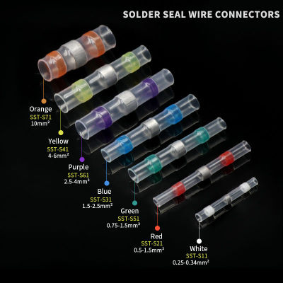 10/20/30//50/100 pcs Solder Seal Wire Connectors 3:1 Heat Shrink Insulated ขั้วสายไฟ Butt Splice กันน้ำ-iewo9238