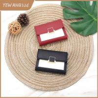 Dompet Koin ผู้หญิง YEWANG326กระเป๋าสตางค์ขนาดสั้นและเล็กที่ใส่ช่องเสียบบัตรหลายแบบสามการ์ดแบบพับแฟชั่น