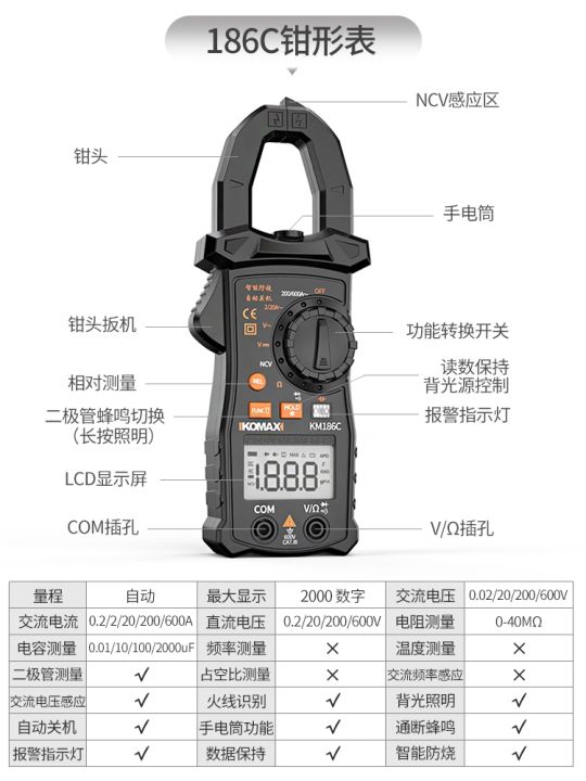 comex-clamp-meter-digital-multimeter-clamp-type-high-precision-clamp-current-meter-universal-ac-dc-clamp-meter
