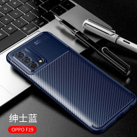 เคส oppo a95 สำหรับ Oppo A95 4G / Oppo A74 4G / Oppo F19เคส TPU แบบนิ่มเคสโทรศัพท์กันกระแทกคาร์บอนไฟเบอร์