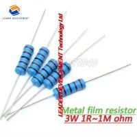 20pcs 3W Metal film resistor 1 1R 1M 1R 4.7R 10R 22R 33R 47R 1K 4.7K 10K 100K 1 4.7 10 22 33 47 4K7 ohm resistance