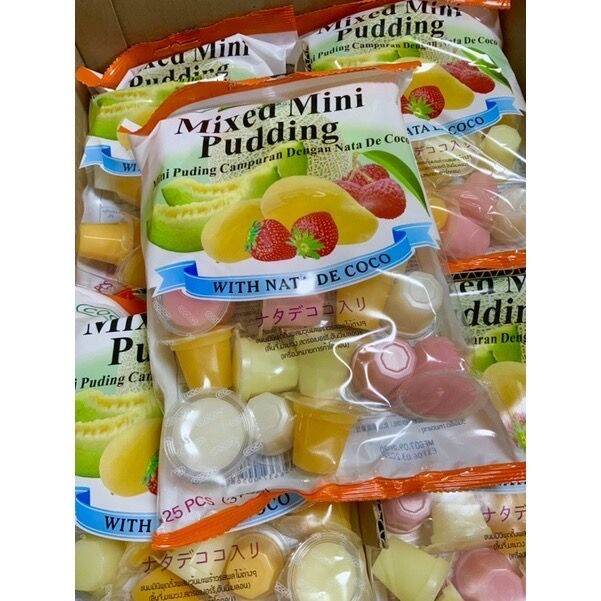 jelly-cocon-mixed-mini-pudding-มินิพุดดิ้ง-เยลลี่ผสมวุ้นมะพร้าว-รสลิ้นจี่-มะม่วง-สตอเบอรี่-ฮันนี่เลม่อน-375กรัม