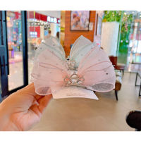 kids hair accessories baby girls bow hair clip korean fashion crystal crown ribbon hairpin 227KA210